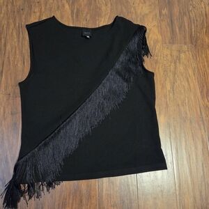W5 Sleevless Fringe Top Size Large